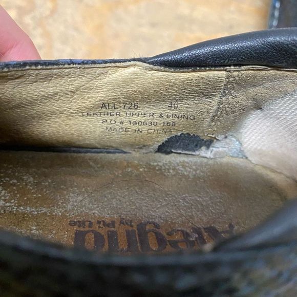 Alegria Rainbow Clog Shoes Leather Snakeskin Multicolor Loafer Sz EU 40 / US 9 - Picture 9 of 11